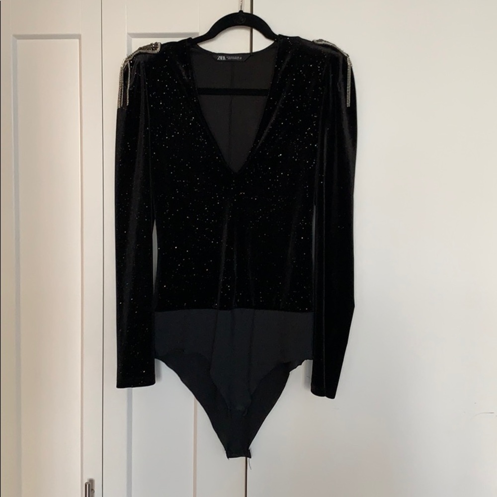 ZARA VELVET BODYSUIT